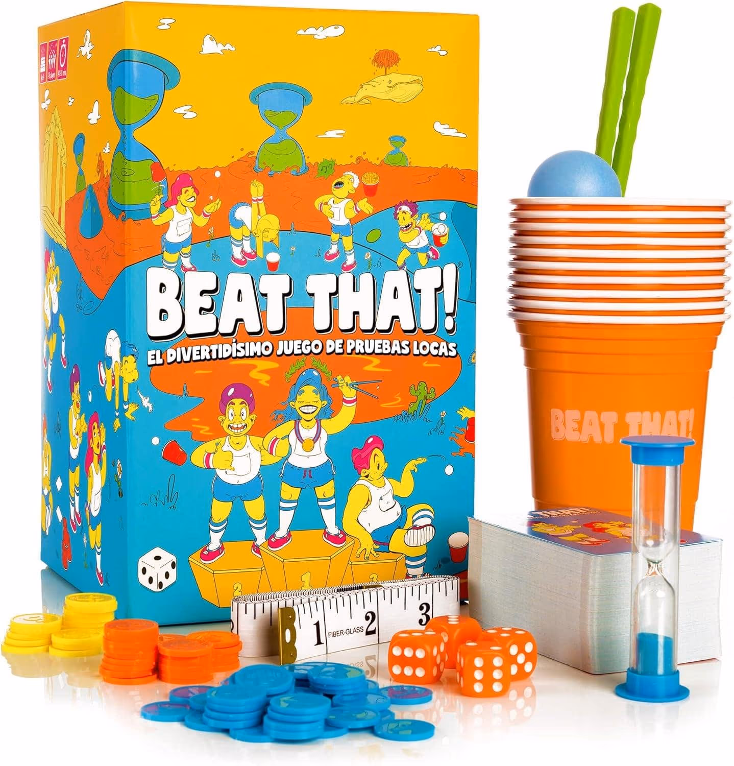 Beat That! Juego de mesa: Diversión loca para toda la familia