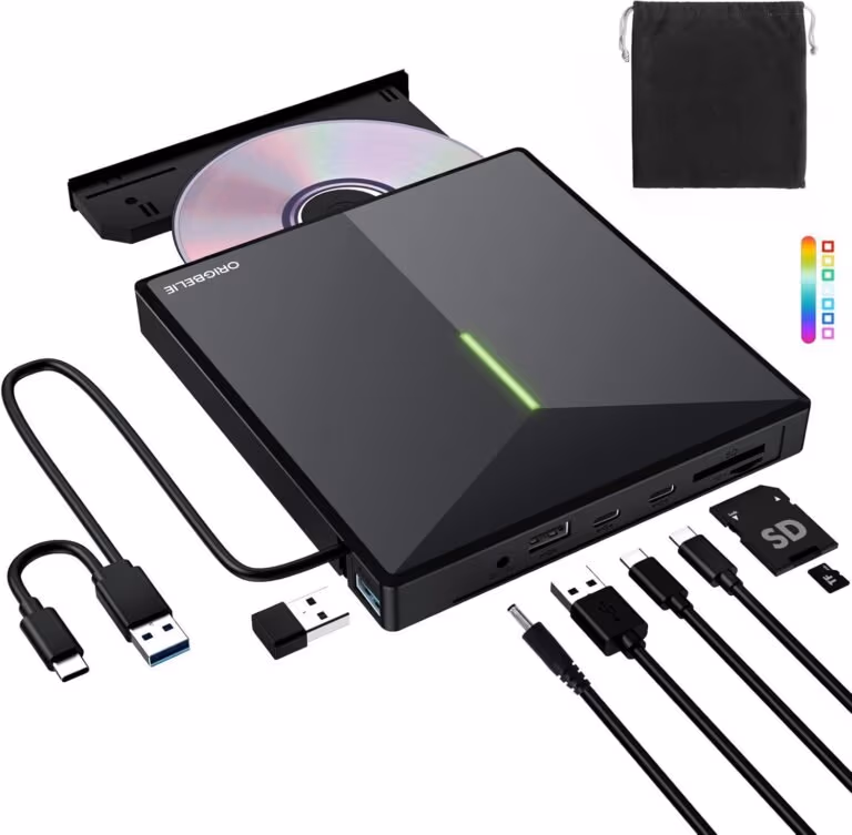 Conectividad y Estilo: Nuestro Análisis del Lector DVD Externo Conectividad y Estilo: Nuestro Análisis del Lector DVD Externo