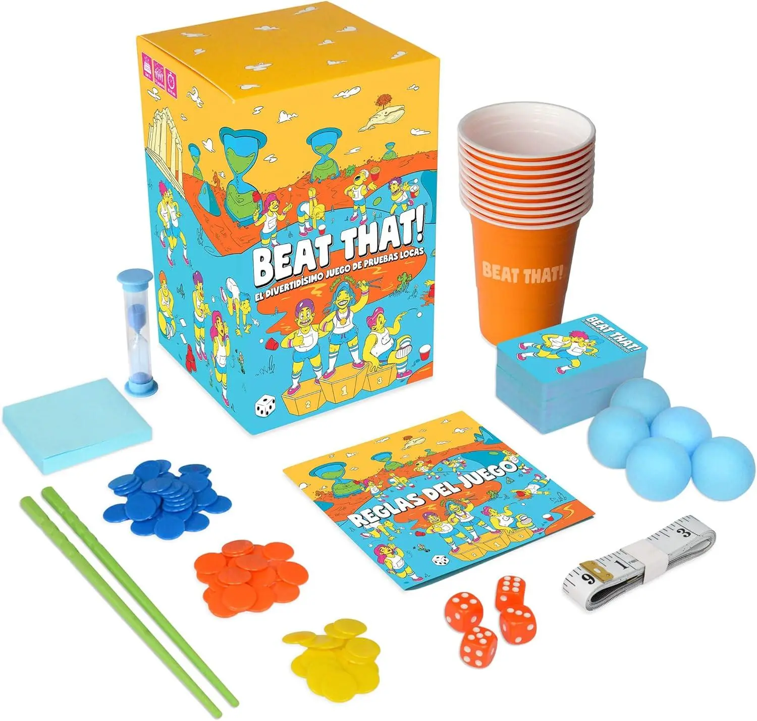 Beat That! Juego de mesa: Diversión loca para toda la familia