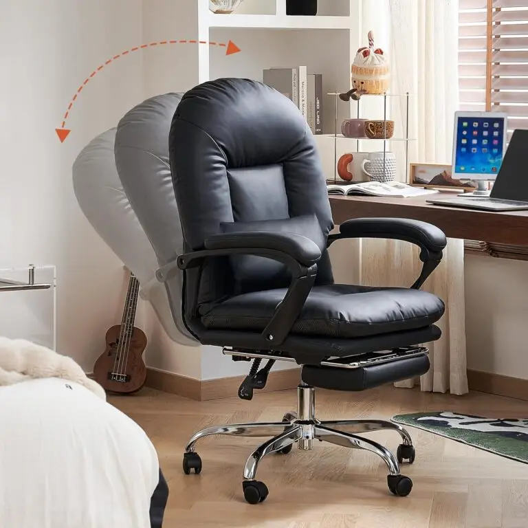 Silla de escritorio con reposapiés para relajación Silla de escritorio con reposapiés para relajación