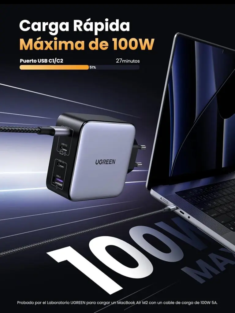 Cargador UGREEN Nexode 100W: Poder y Versatilidad en Uno Cargador UGREEN Nexode 100W: Poder y Versatilidad en Uno