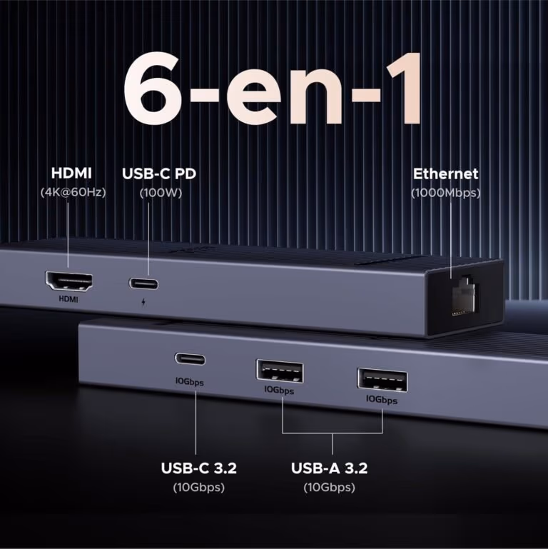 Hub USB UGREEN Revodok Pro: Innovación y Eficiencia Hub USB UGREEN Revodok Pro: Innovación y Eficiencia