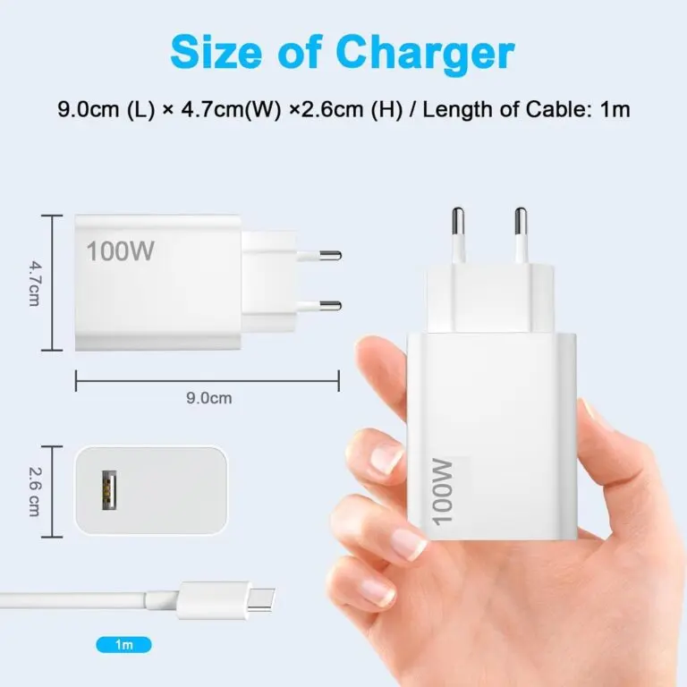 Cargador 100W y Cable USB C para Xiaomi Poco X8 Pro MAX Cargador 100W y Cable USB C para Xiaomi Poco X8 Pro MAX