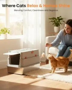 “Nuestra experiencia con la caja de arena cerrada para gatos”