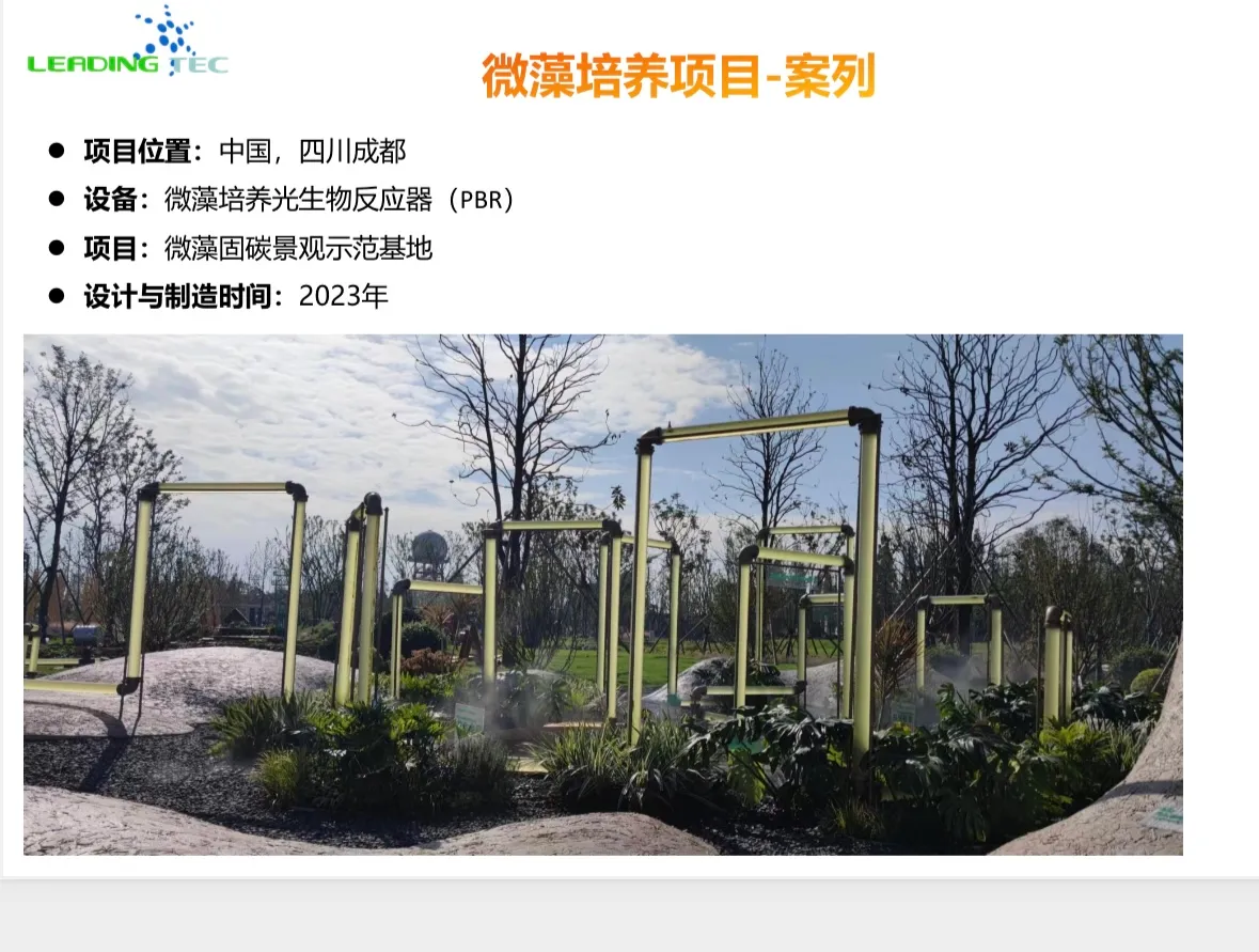 光语参加微藻固碳景观示范基地建设