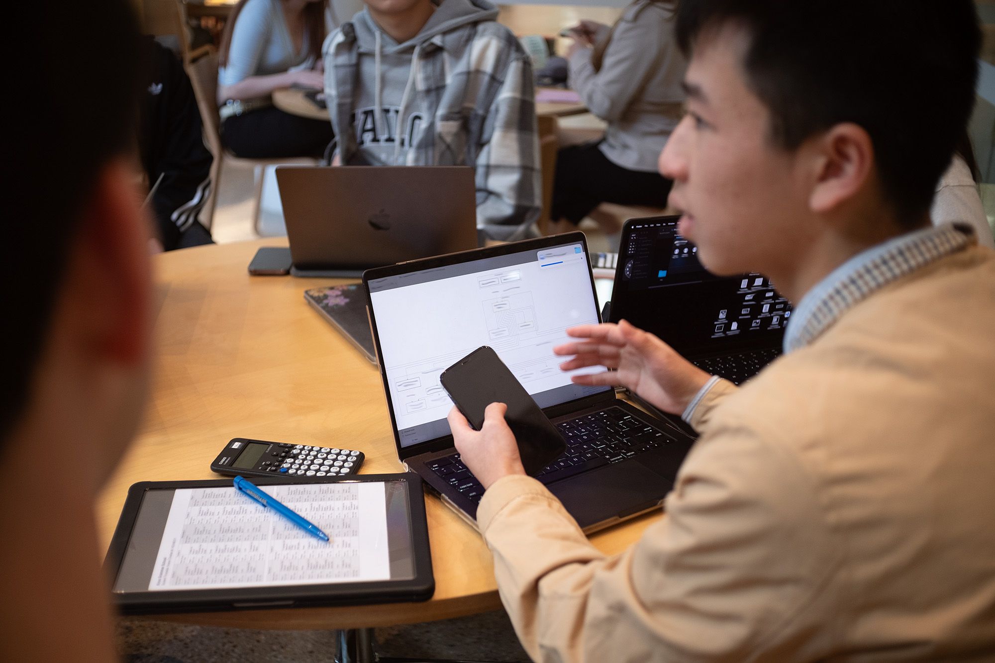 Students planning project budgets